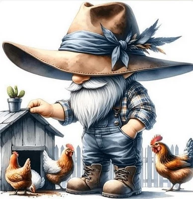 FARMER (2) GONK CROSS STITCH PATTERN - Image 1 of 2