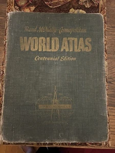Rand McNally Cosmopolitan World Atlas Centennial Edition 1956  - Picture 1 of 11
