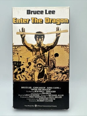 Bruce Lee Enter The Dragon 1973 VHS Warner Home Video RARO FUERA DE SERVICIO DIFÍCIL DE ENCONTRAR FS Foto 1 de 4