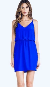 $185 AMANDA UPRICHARD x REVOLVE Made In USA Mini Dress Women S 100% Silk Soft - Picture 1 of 14