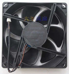 SUNON EF92251BX-Q000-F99 12V 2.04W 92*92*25mm 3Pin Projector Cooling Fan - Picture 1 of 4