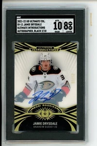 SGC 8 Auto 10 Jamie Drysdale RC 2021-22 UD Ultimate Introductions Black 02/10 - Picture 1 of 2