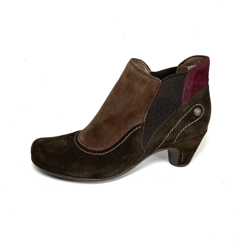 Earthies Genoa Mujer Botines Botines Marrón/Púrpura Gamuza Talla 8 B Usados en Excelente Condición Foto 1 de 4