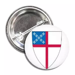 2 botones escudo bandera iglesia episcopal - Imagen 1 de 1