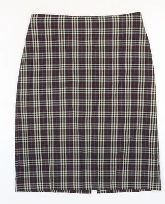 United Colours of Benetton Womens Plaid Viscose Blend Skirt Size 12 - Image 1 of 4