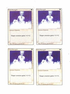Holy Strength Revised x4 Playset Magic the Gathering MTG TCG Card LP - Picture 1 of 2