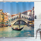 Venice Shower Curtain Sunny Day in City Travel Print for Bathroom