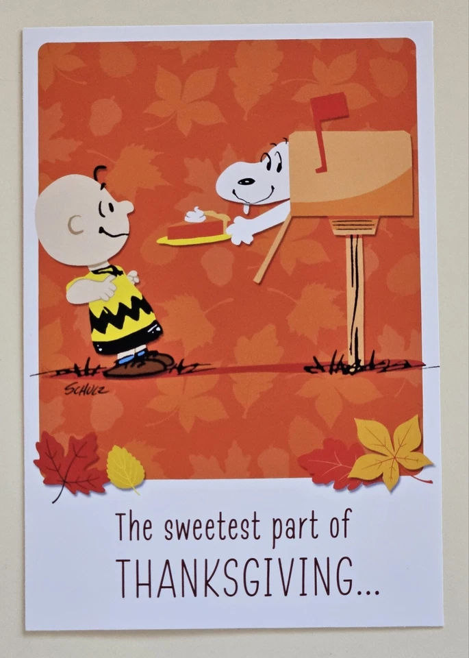 HALLMARK Happy Thanksgiving / Peanuts "Snoopy" Greeting Card (+ Envelope 7x5 ")