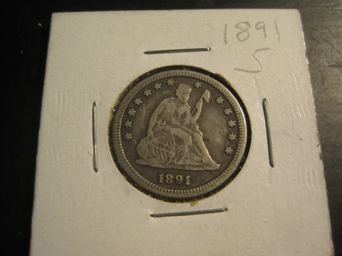 1891 S SEATED LIBERTY QUARTER - VF - GREAT LOOKING QUARTER Cover