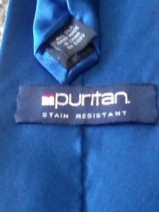 Puritan Solid Blue Silk Tie - Picture 1 of 5