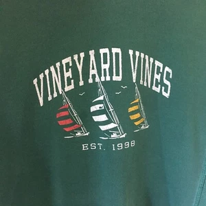 Vineyard Vines Sweatshirt Spruce Spellout Logo Cotton Pullover Kids L Read - Picture 1 of 13
