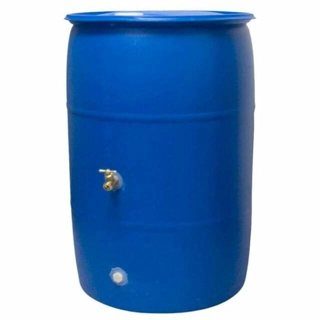 Good Ideas RB55-BLUE Rain Barrel - 55 Gal, Blue