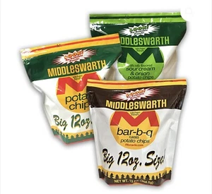 Middleswarth Potato Chips 6- 12 oz resealable variety pack, bundle, big bags - Picture 1 of 1