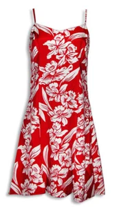 White Orchid Damen Prinzessin Naht ausgestellt Hawaii Kleid, rot, XS PETITE - Bild 1 von 2