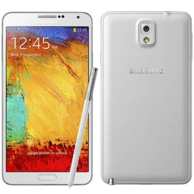 三星 Galaxy Note 3 N9005 32GB 无锁版 5.7 英寸智能手机 开箱 白色 美国 A+ — 第 1/4 张图片
