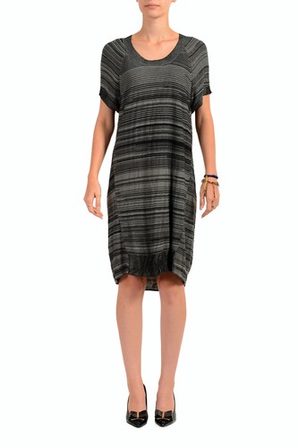 Maison Margiela MM6 Abito Stretch Donna A Righe US M IT 42