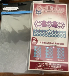 Spellbinders Borderabilities Lattice Border Dies Darice Scroll Corner Embossing - Picture 1 of 7