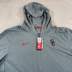 Nike Dri-FIT USC Trojans Nike On Field Men 3XL Grey Full Zip Swoosh Logo NWT - Picture 1 of 8