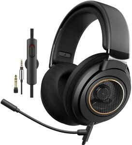 PHILIPS Wired Over Ear Monitor Headset with Microphone Open Back Black Headphone