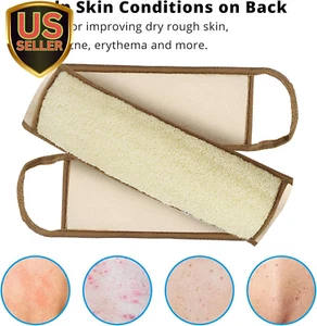 50 Inch Extra Long Exfoliating Natural Loofah Back Scrubber Loofah Sponge Bac... - Picture 1 of 6