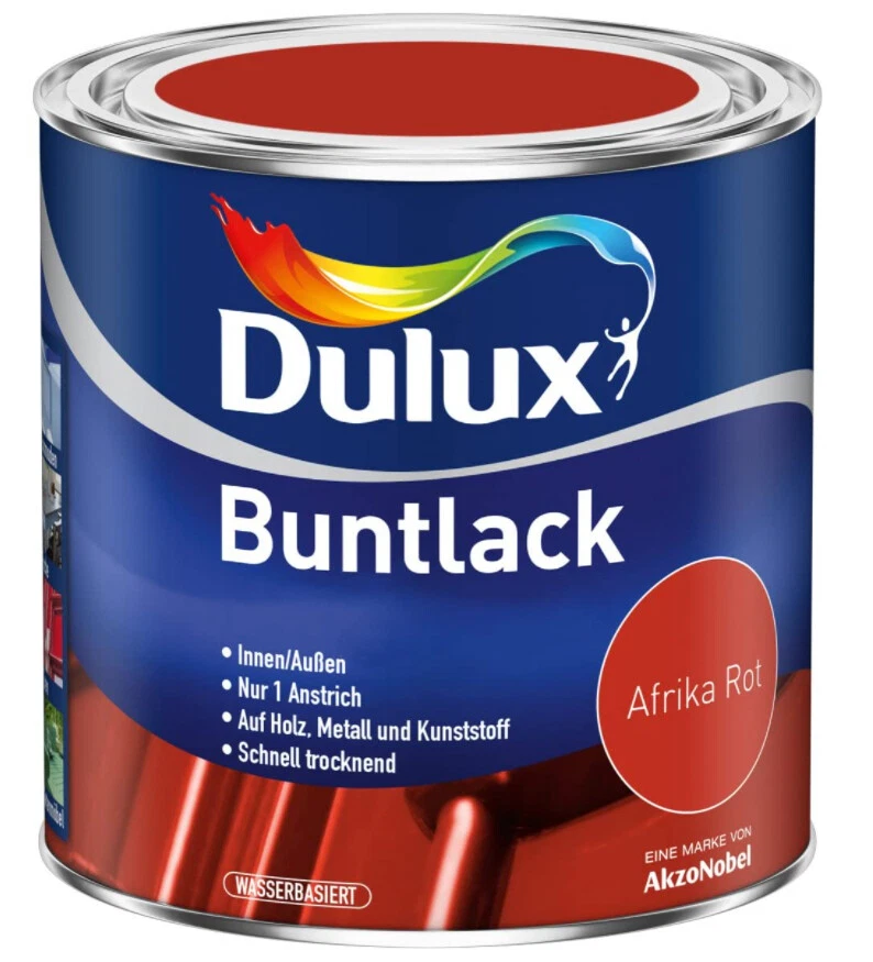 (39,60€/L)  Dulux Buntlack glänzend Afrika Rot 250 ml - Bild 1 von 1