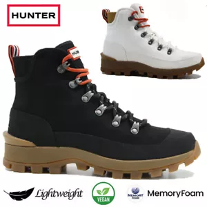 HUNTER LADIES MEMORY FOAM HIKING ANKLE WALKING OUTDOOR TRAIL TRAINERS BOOTS SIZE - Picture 1 of 26