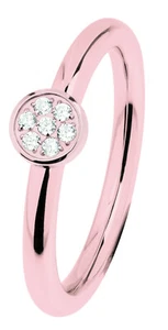 Serious Design Evia Ring Stainless Steel R458 Stacking Narrow Ring with Cubic Zirconia - Picture 1 of 9