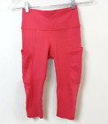 Athleta XXS Orange/ Pink Capri Leggings Yoga Pants with Pockets