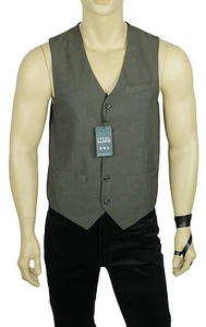 NEW MENS PERRY ELLIS TRAVEL LUXE WRINKLE RESISTANT PINSTRIPE DRESS VEST S - Picture 1 of 4