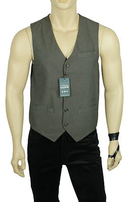 NEW MENS PERRY ELLIS TRAVEL LUXE WRINKLE RESISTANT PINSTRIPE DRESS VEST S - Image 1 of 4