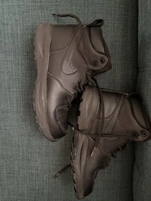 Nike Manoa Botas Deportivas Altas Niños Grandes Talla 3 BQ5373-001 Negro Sobre Negro Foto 1 de 4