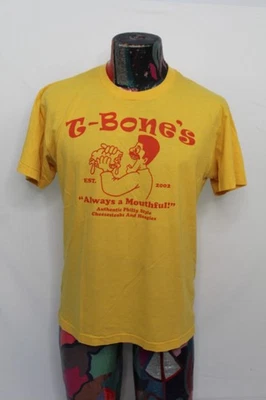 T-Bones Cheese Steaks and Hoagies Adult Large Tshirt Gold - Image 1 of 4