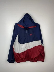 Big Swoosh Nike Vintage Zip Hoodie Blau Gr. M - Bild 1 von 7