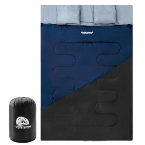 Saco de Dormir Doble para Adultos Niños - Saco de Dormir Ligero para 2 Personas con... - Imagen 1 de 7