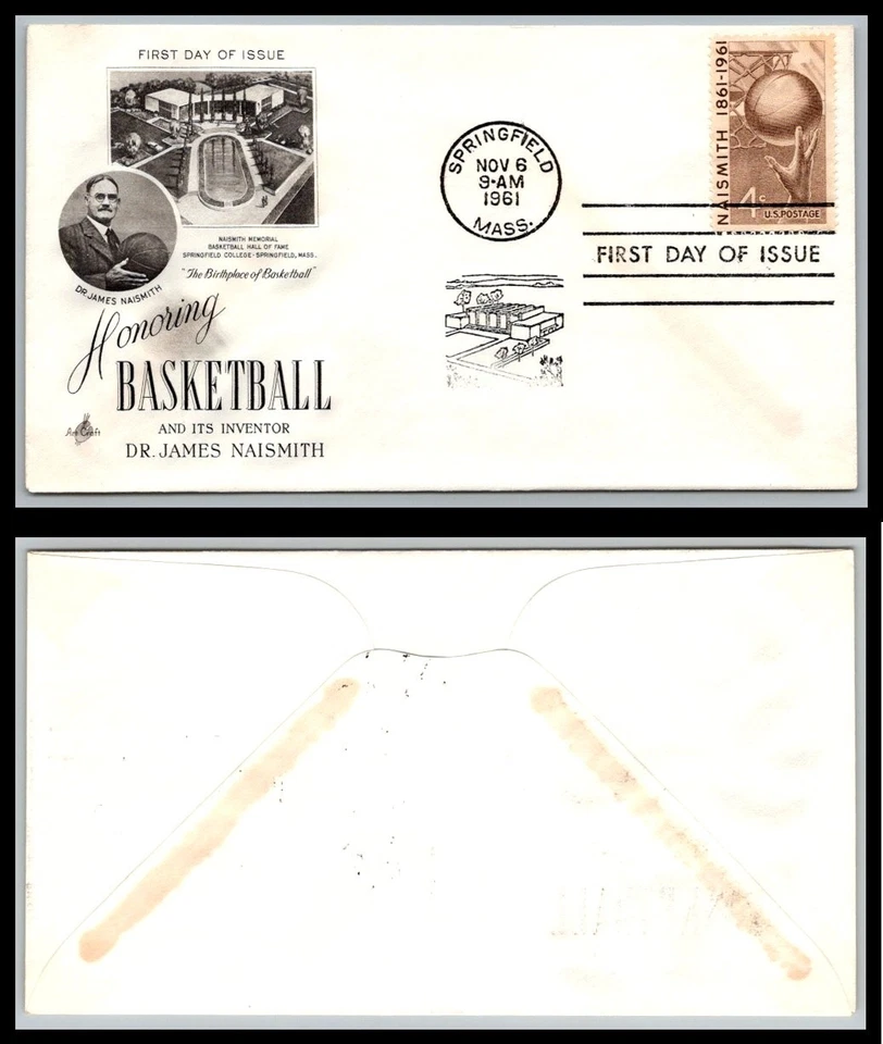 US FDC # 1189 4c Basketball  ArtCraft  v.cancel 1961, 9Q2567 - Image 1 of 1