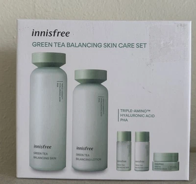 Juego de 5 piezas de té verde coreano Innisfree equilibrador cuidado de la piel nuevo Foto 1 de 3