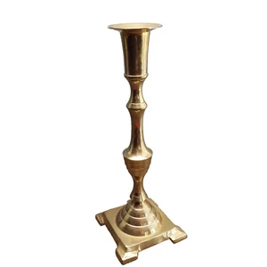 Vintage International Imports Large Brass Candle Stick Holder MCM Collectible - Picture 1 of 9