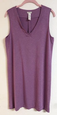 Women's HANRO Sleeveless Light Purple V-Neck Tank Super Soft Nightgown SM   $154 - Image 1 of 4