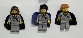 lego Harry Potter minifigures Trio: Harry, Hermione, Ron 4709 Hogwarts Cast -