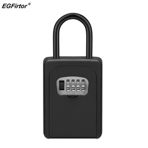 Password Padlock Key Storage Box Smart Outdoor Key Safe Lock Box Key Code Box Ke - Picture 1 of 16
