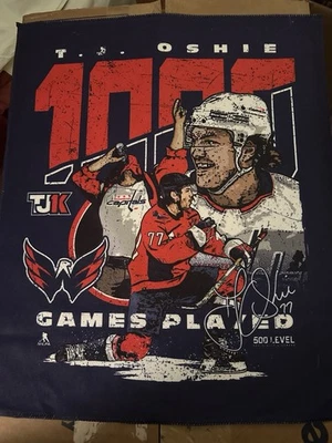 Toalha de rally TJ Oshie Washington Capitals - Imagem 1 de 4