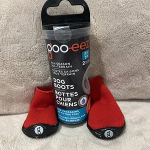 Goo-eez All-Season All-Terrain Rubber Stretch Dog Boots Shoes Size XS Red New - Picture 1 of 5