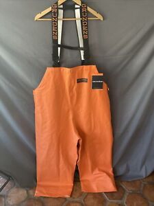 Grundens Herkules 16 Commercial Fishing Bibs Pants Trousers 3XL Hercules Orange