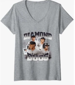 Womens Juan Soto & Aaron Judge New York Duos V-Neck T-Shirt - Picture 1 of 2