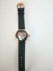 Stührling Alpine Automatic 42mm Rose Gold Black And Gold Leather Band For Parts