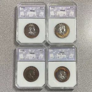 4 Proof Franklin Half Dollars Signed by Rick Tomaska - Picture 1 of 10