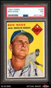 1954 Topps #126 Ben Wade Dodgers PSA 7 - NM