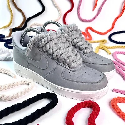 Cadarços de corda robustos 8mm para Af1 | Cadarços de algodão torcidos grossos | FRETE RÁPIDO - Imagem 1 de 4