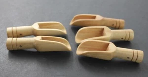 5 - Mini Wooden Bamboo Spoons for Salt, Bath Salts, Herbs, Coffee Scoops NEW - Picture 1 of 9