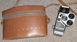 VINTAGE BELL & HOWELL ELECTRIC EYE 8MM MOVIE CAMERA - 3-LENS TURRET WITH CASE 